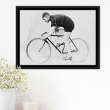 Bike Black And White Print, Bicycle Art Framed Canvas Prints Wall Art Home Decor,Floating Frame