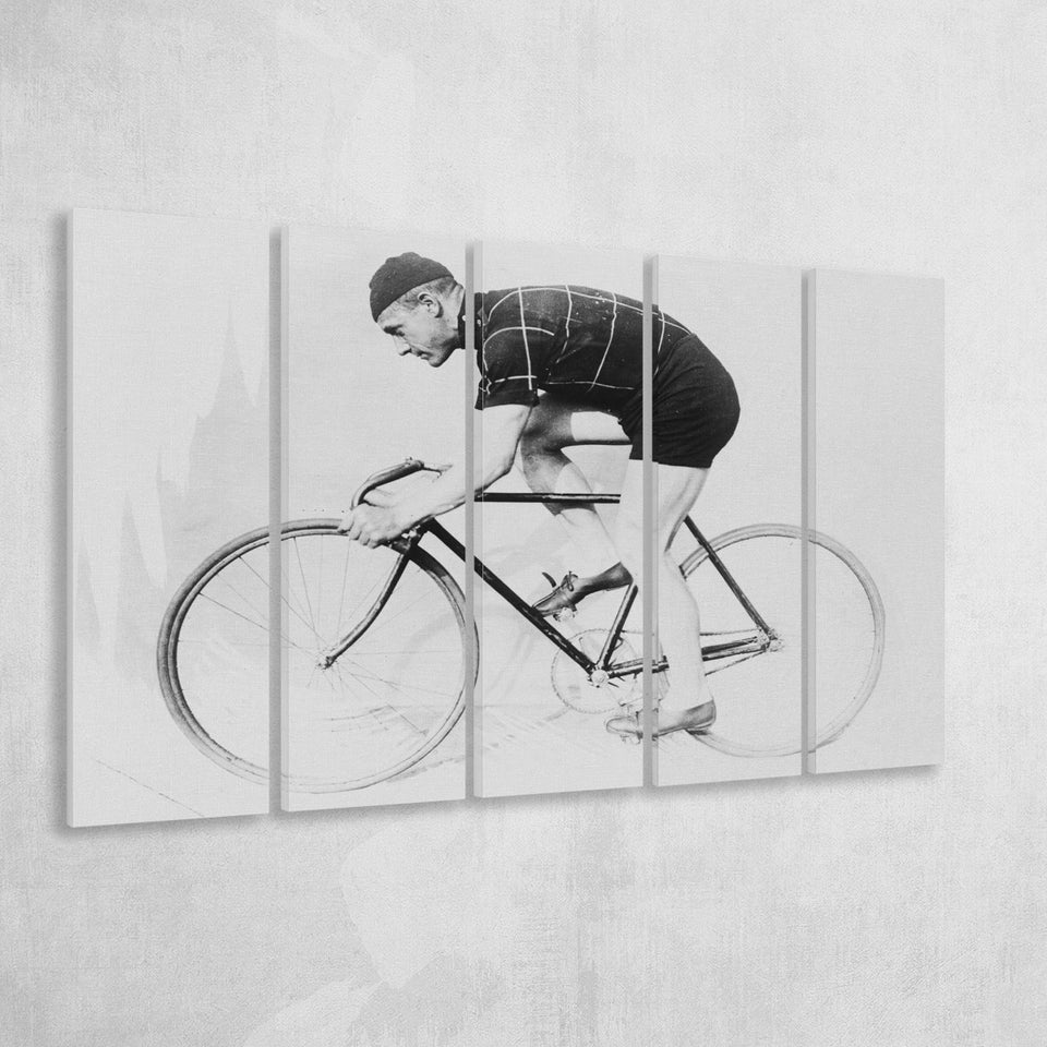Bike Black And White Print, Bicycle Art Larger Canvas Art, 5 Piece Canvas Prints Wall Art Decor