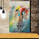 Bike Racing Lover, Acrylic Painting, Biker Love Art, Painting Art, Canvas Prints Wall Art Home Decor