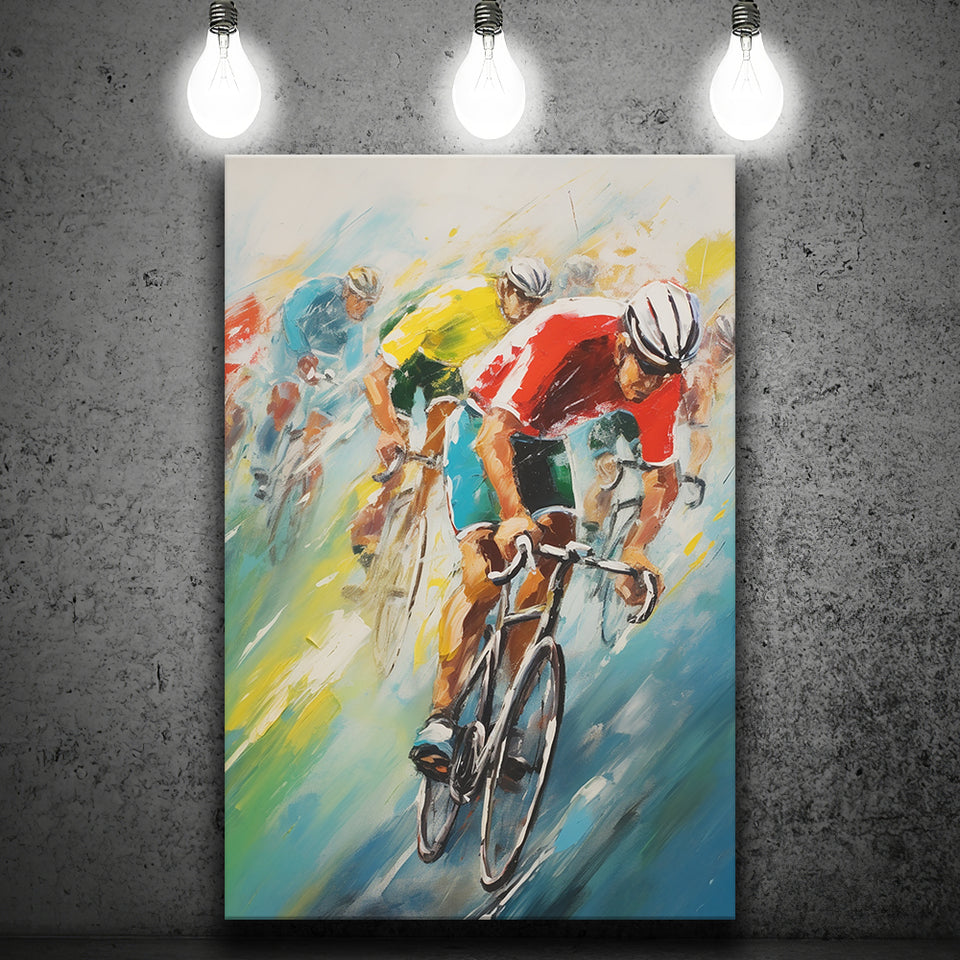 Bike Racing Lover, Acrylic Painting, Biker Love Art, Painting Art, Canvas Prints Wall Art Home Decor