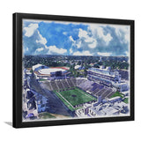 Bill Snyder Family Football Stadium Kansas State Stadium Watercolor, Sport Prints Fan Gift, Framed Art Prints Wall Art Decor