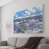 Bill Snyder Family Football Stadium Kansas State Stadium Watercolor, Sport Art Prints Fan Gift, Canvas Prints Wall Art Decor