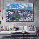 Bill Snyder Family Football Stadium Kansas State Stadium Watercolor, Sport Art Prints Fan Gift, Framed Canvas Prints Wall Art Decor