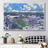 Bill Snyder Family Football Stadium Kansas State Stadium Watercolor, Sport Art Prints Fan Gift, Canvas Prints Wall Art Decor