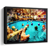 Billiards Canvas Print Framed Canvas Prints Wall Art - Painting Canvas,Framed Picture,Home Art Wall Decor