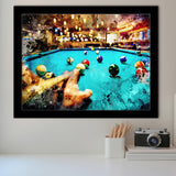 Billiards Canvas Print Framed Art Print Wall Decor - Painting Art, Framed Picture, Home Decor