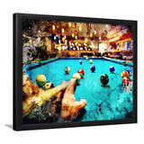 Billiards Canvas Print Framed Art Print Wall Decor - Painting Art, Framed Picture, Home Decor