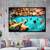 Billiards Canvas Print Framed Art Print Wall Decor - Painting Art, Framed Picture, Home Decor