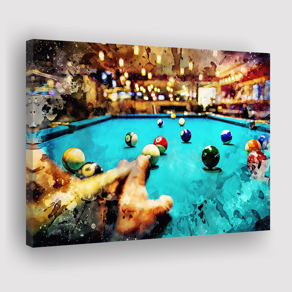 Billiards Canvas Print Canvas Prints Wall Art - Painting Canvas,Wall Decor,Art Print,Home Decor