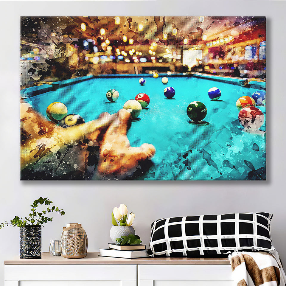 Billiards Canvas Print Canvas Prints Wall Art - Painting Canvas,Wall Decor,Art Print,Home Decor