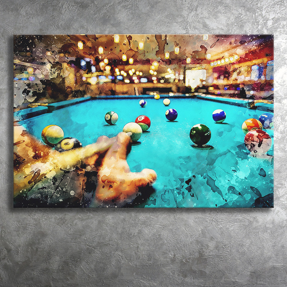 Billiards Canvas Print Canvas Prints Wall Art - Painting Canvas,Wall Decor,Art Print,Home Decor