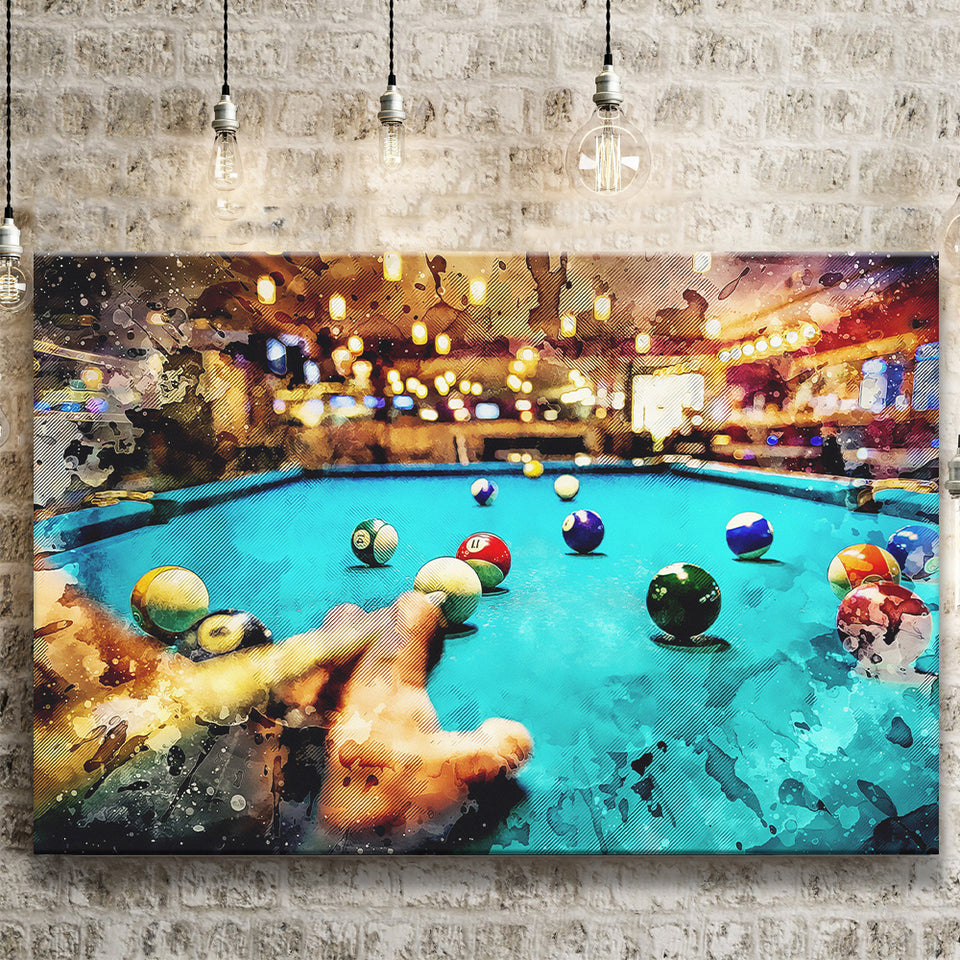Billiards Canvas Print Canvas Prints Wall Art - Painting Canvas,Wall Decor,Art Print,Home Decor