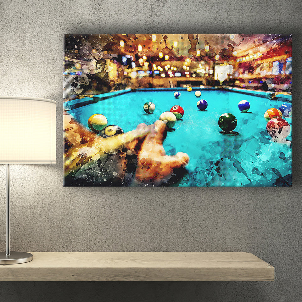 Billiards Canvas Print Canvas Prints Wall Art - Painting Canvas,Wall Decor,Art Print,Home Decor