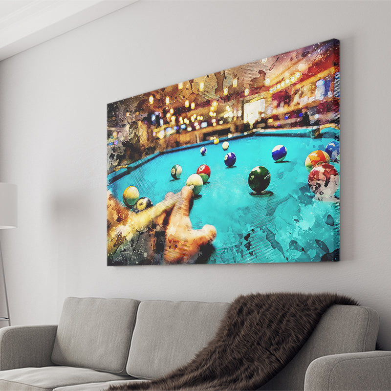 Billiards Canvas Print Canvas Prints Wall Art - Painting Canvas,Wall Decor,Art Print,Home Decor