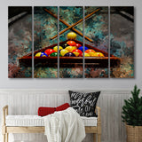 Billiards 5 Piece B Canvas Prints Wall Art Decor, Multi Panels,Large Canvas, Home Decor