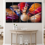 Billiards 8 Ball Billiards Canvas Art 5 Panels B,Large Canvas,Canvas Prints Wall Art Home Decor