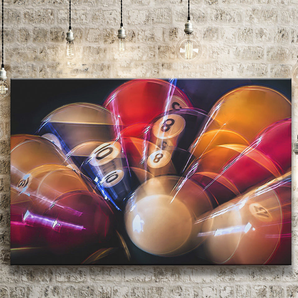Billiards 8 Ball Billiards Canvas Art Canvas Prints Wall Art Home Decor - Painting Canvas, Ready to hang