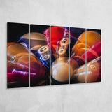 Billiards 8 Ball Billiards Canvas Art 5 Panels B,Large Canvas,Canvas Prints Wall Art Home Decor