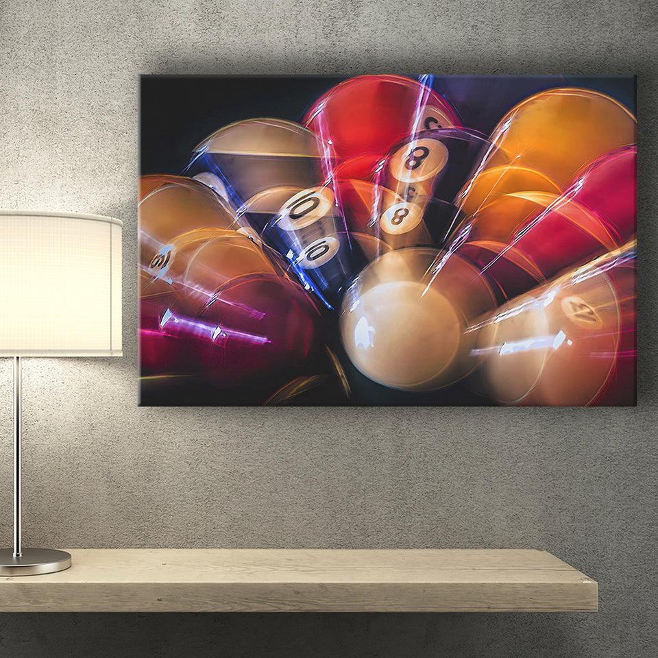 Billiards 8 Ball Billiards Canvas Art Canvas Prints Wall Art Home Decor - Painting Canvas, Ready to hang