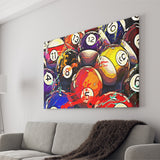 Billiards, Billiards Balls Canvas Prints Wall Art Home Decor - Painting Canvas, Ready to hang