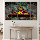 Billiards 5 Piece B Canvas Prints Wall Art Decor, Multi Panels,Large Canvas, Home Decor