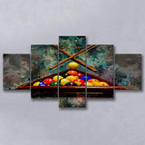 Billiards 5 Pieces Canvas Prints Wall Art Decor - Painting Canvas, Mixed Canvas, Multi Panels