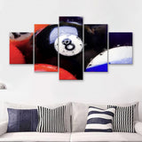 Billiards 5 Piece Canvas Prints Wall Art Decor - Painting Canvas, Multi Panels