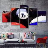 Billiards 5 Piece Canvas Prints Wall Art Decor - Painting Canvas, Multi Panels