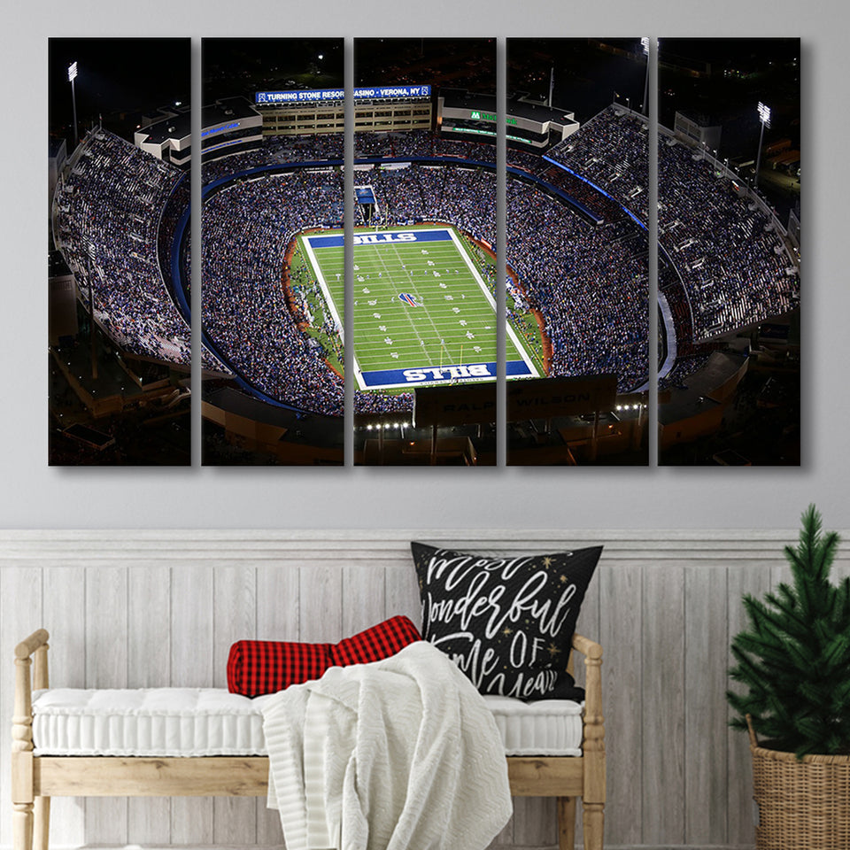 Bills Stadium Aerial View, Stadium Canvas, Sport Art, Gift for him, Multi Panels B, Canvas Prints Wall Art Decor