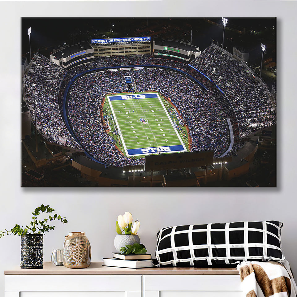 Bills Stadium Aerial View, Stadium Canvas, Sport Art, Gift for him, Fan Gift, Canvas Prints Wall Art Decor