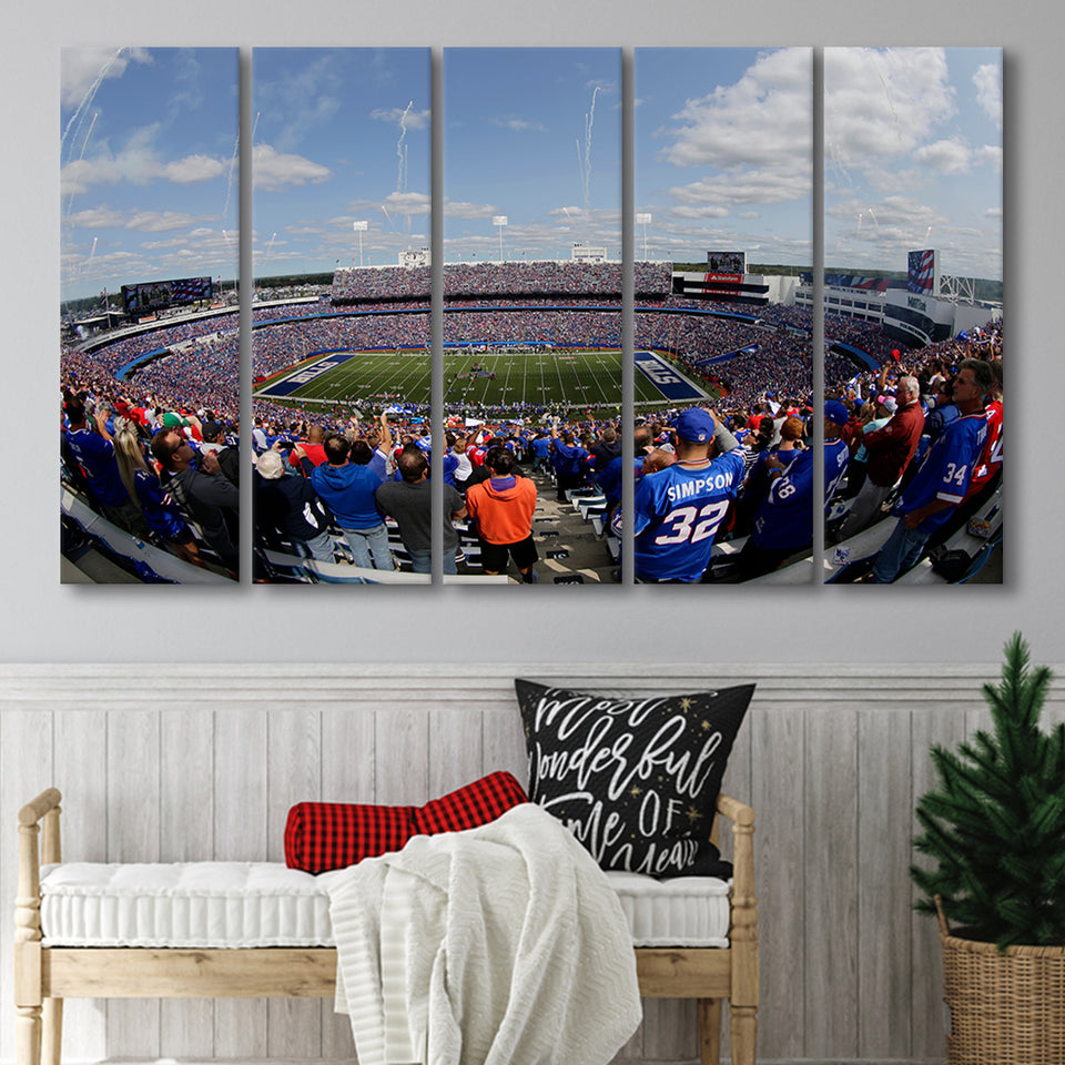 Bills Stadium, Stadium Canvas, Sport Art, Gift for him,100 Multi Panels B, Canvas Prints Wall Art Decor