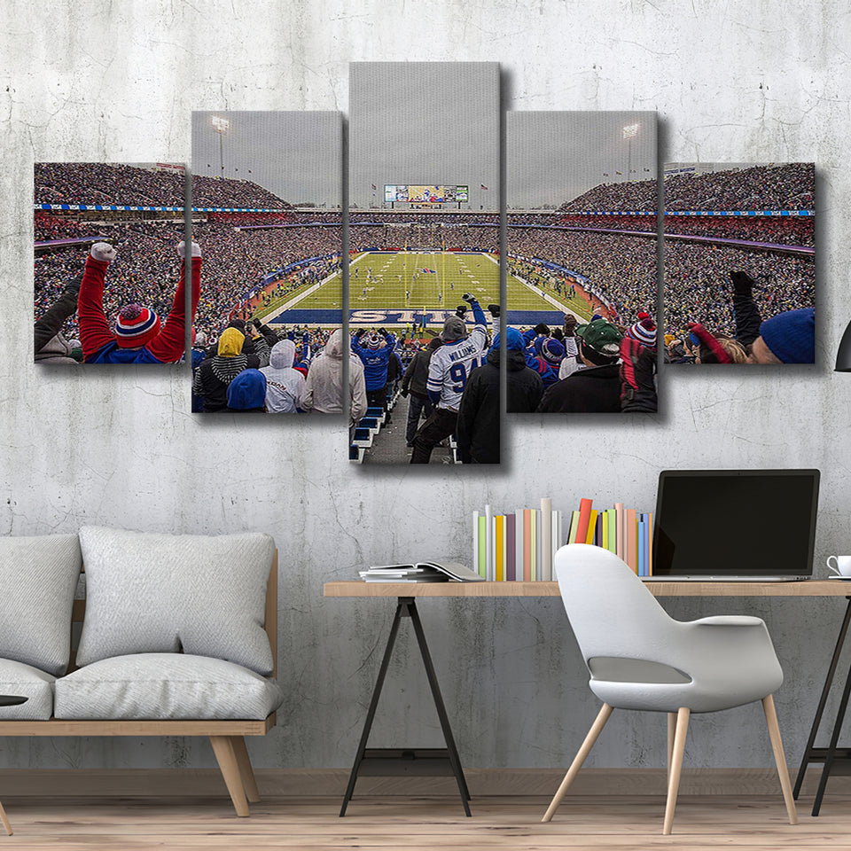Bills Stadium in Orchard, Stadium Canvas, Sport Art, Large Canvas, Multi Panels, Canvas Prints Wall Art Decor