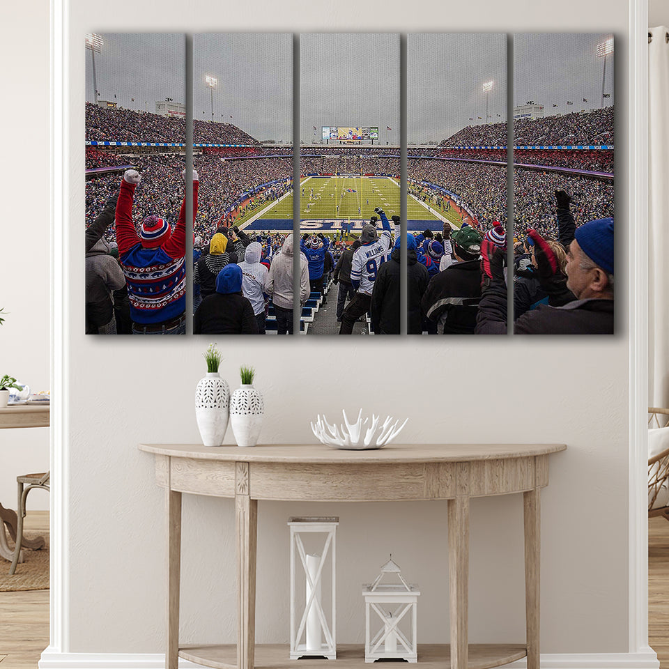 Bills Stadium in Orchard, Stadium Canvas, Sport Art, Gift for him, Multi Panels B, Canvas Prints Wall Art Decor