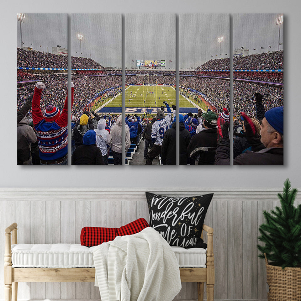 Bills Stadium in Orchard, Stadium Canvas, Sport Art, Gift for him, Multi Panels B, Canvas Prints Wall Art Decor