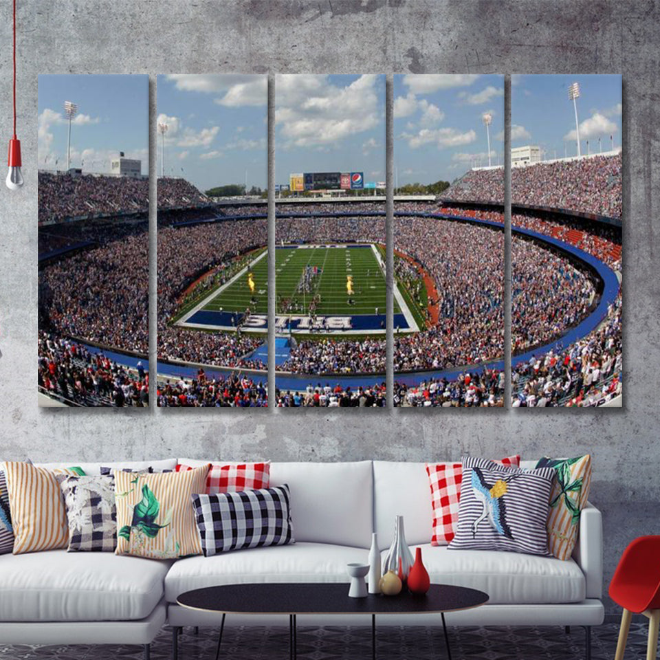 Bills Stadium 5 Pieces B Canvas Prints Wall Art - Painting Canvas, Multi Panels,5 Panel, Wall Decor