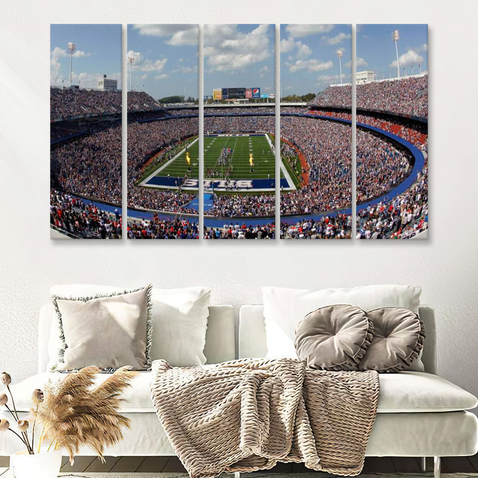 Bills Stadium 5 Pieces B Canvas Prints Wall Art - Painting Canvas, Multi Panels,5 Panel, Wall Decor