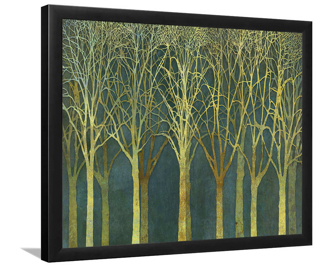 Birch Grove Golden Light-Forest art, Art print, Plexiglass Cover
