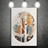 Birch Tree Retro Art Print ,City Art Print, Large Canvas, Canvas Print Wall Art Home Decor