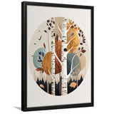 Birch Tree Retro Art Print, City Art Print, Framed Art Print Wall Art Home Decor, Framed Picture
