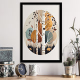 Birch Tree Retro Art Print, City Art Print, Framed Art Print Wall Art Home Decor, Framed Picture
