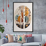 Birch Tree Retro Art Print, City Art Print, Framed Art Print Wall Art Home Decor, Framed Picture