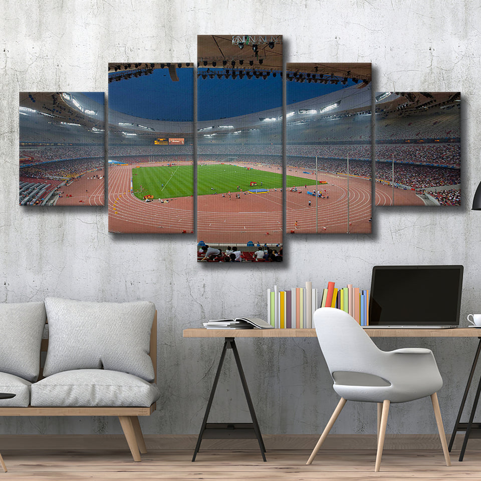 Birds Nest Olympic Stadium, Stadium Canvas, Sport Art, Large Canvas, Multi Panels, Canvas Prints Wall Art Decor