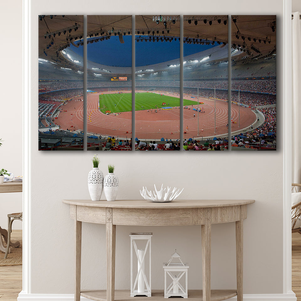 Birds Nest Olympic Stadium, Stadium Canvas, Sport Art, Gift for him, Multi Panels B, Canvas Prints Wall Art Decor