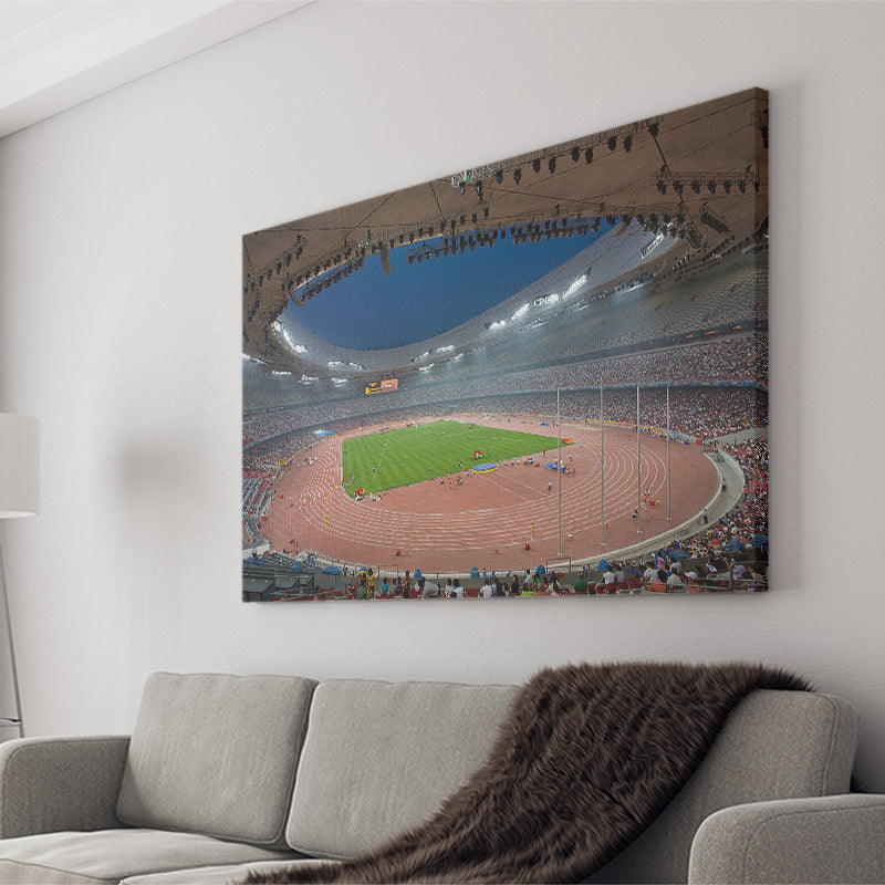 Birds Nest Olympic Stadium, Stadium Canvas, Sport Art, Gift for him, Fan Gift, Canvas Prints Wall Art Decor