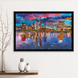 Birmingham Alabama Usa City Skyline City Art Watercolor Framed Canvas Prints Wall Art Home Decor,Floating Frame