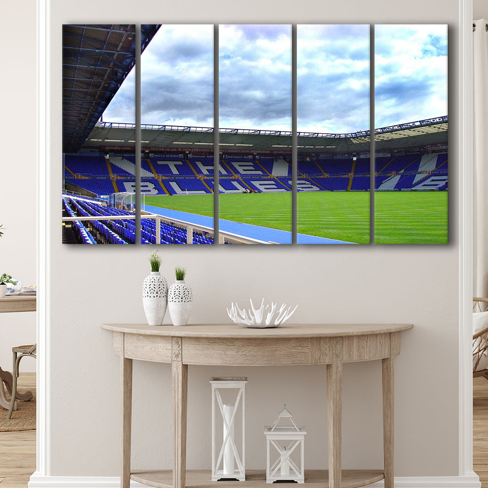 Birmingham City Stadium Canvas Prints St Andrews Stadium Wall Art,Multi Panels B,Sport Stadium Art Prints, Fan Gift