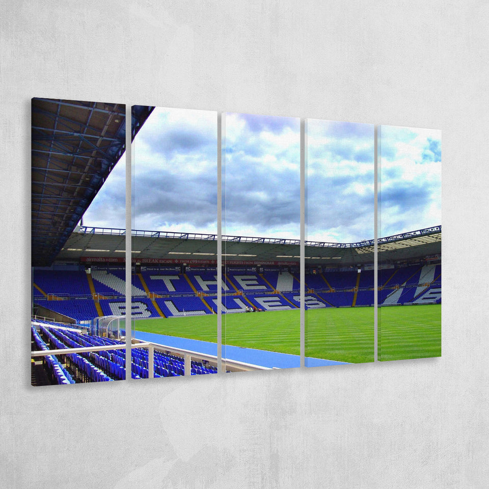 Birmingham City Stadium Canvas Prints St Andrews Stadium Wall Art,Multi Panels B,Sport Stadium Art Prints, Fan Gift