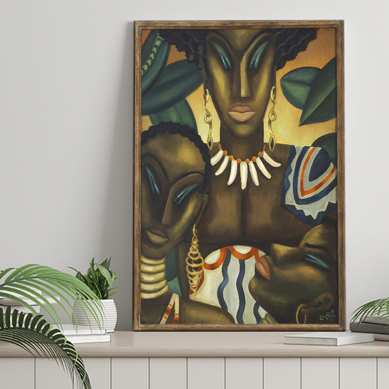 Black African woman work Art By Lois Mailou Jones Canvas Prints Wall Art - Painting Canvas , Home Wall Decor, Prints for Sale