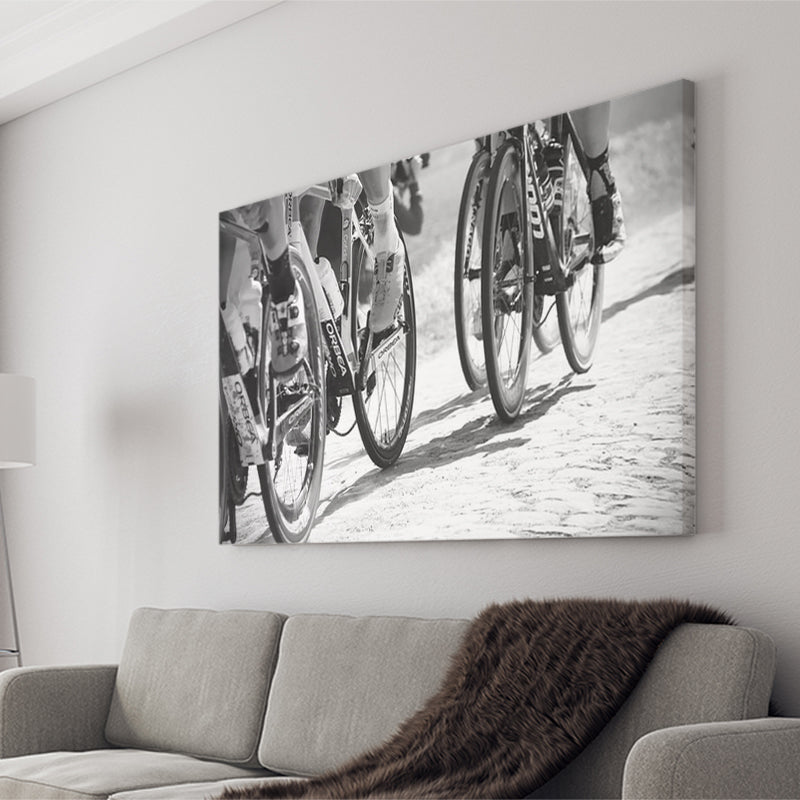 Black And White Cycling Canvas Print Roubaix Cycling Canvas Prints Wall Art Decor - Painting Canvas,Home Decor