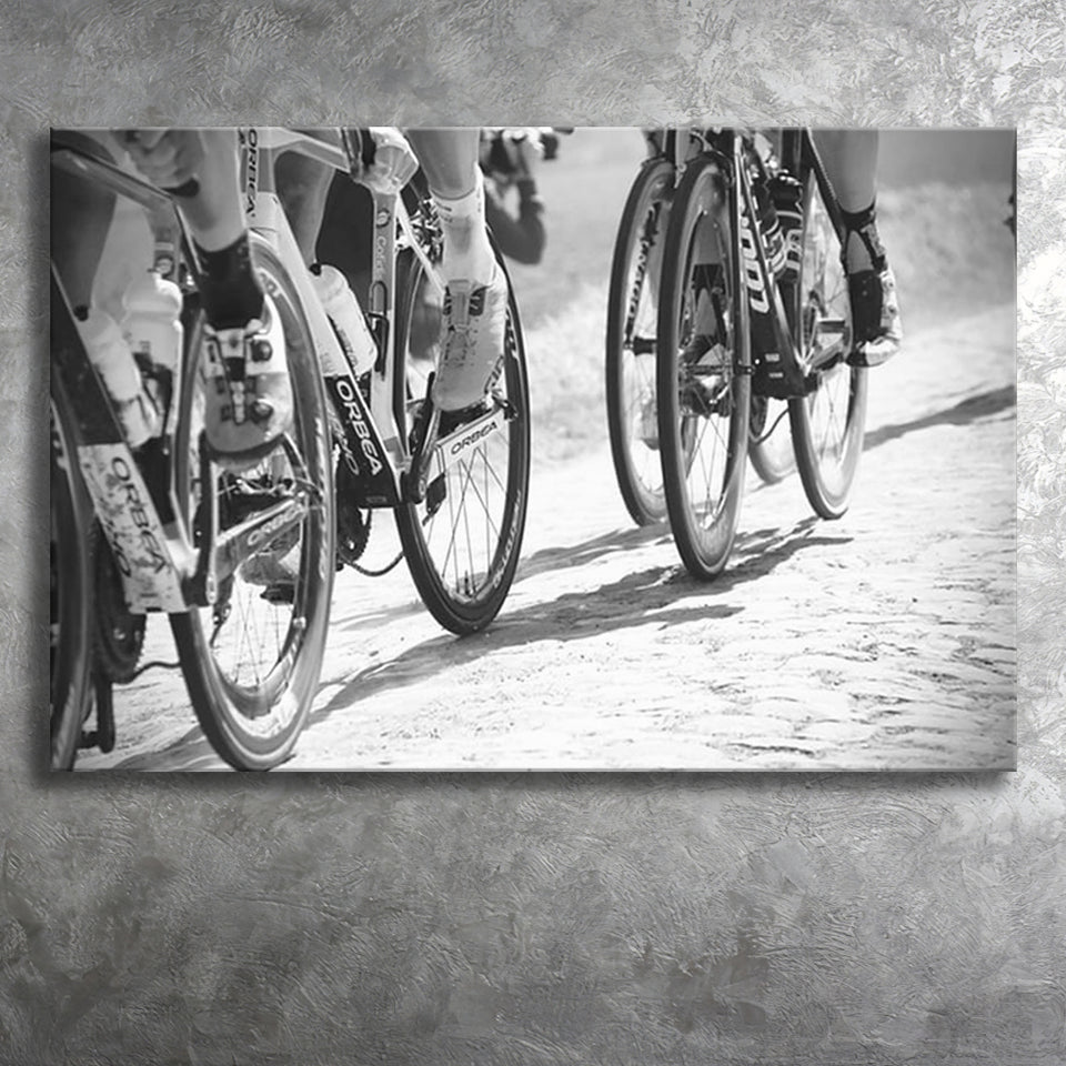 Black And White Cycling Canvas Print Roubaix Cycling Canvas Prints Wall Art Decor - Painting Canvas,Home Decor